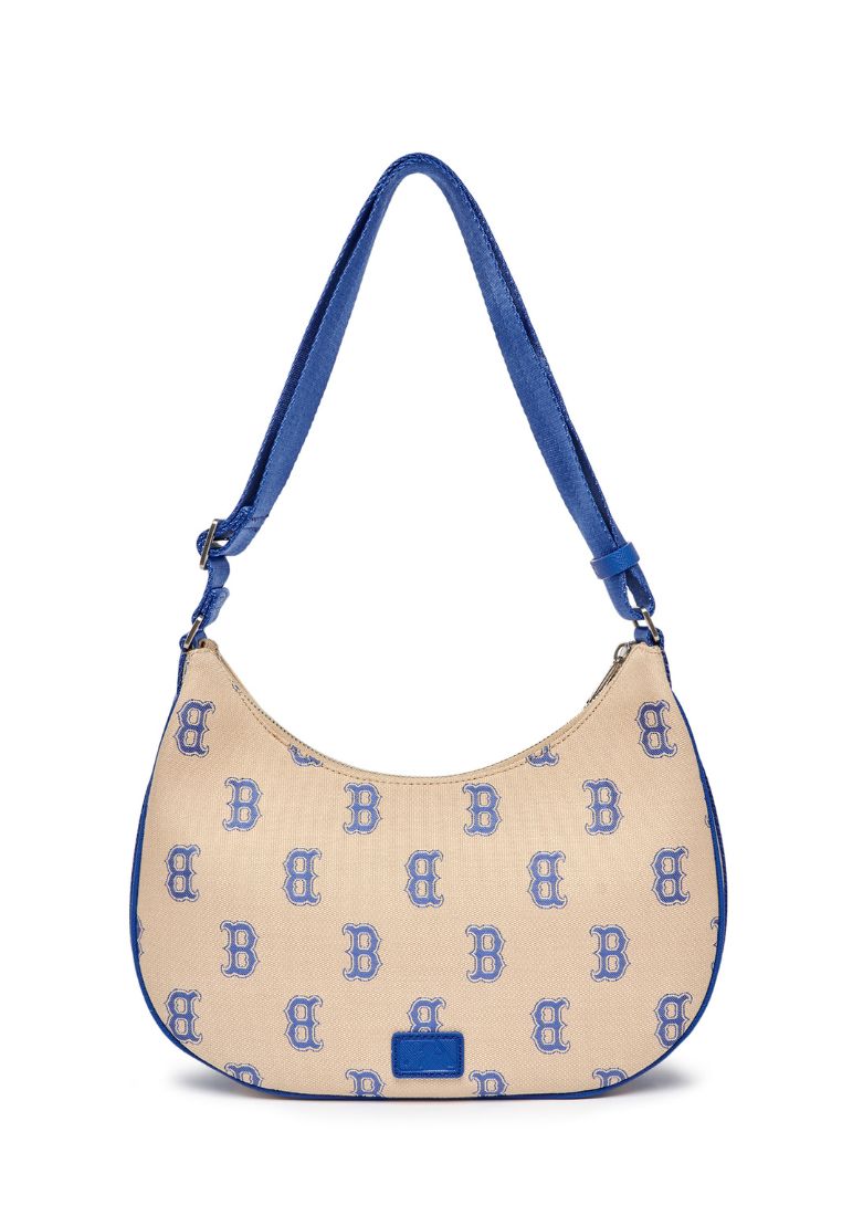 Big Classic MONOGRAM Jacquard L-Hobo Bag Boston Red Sox Light Sand