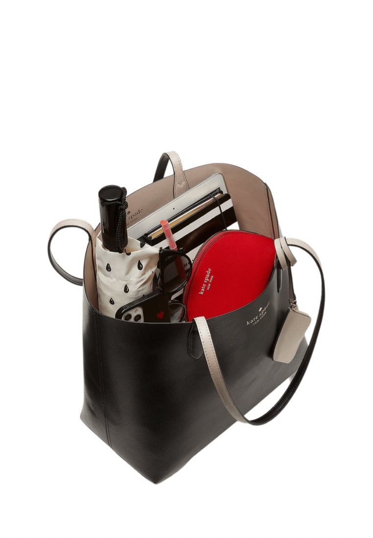 Ava Reversible Tote Black