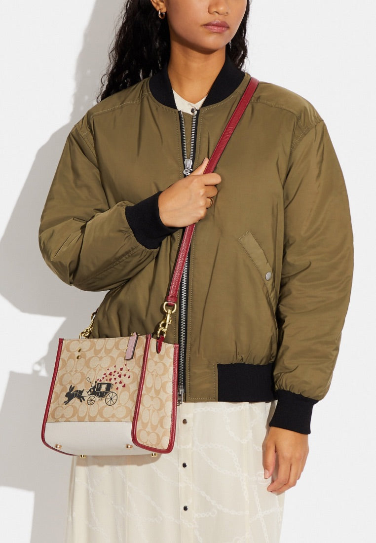 Lunar New Year Dempsey Tote 22 In Signature Canvas With Rabbit And Carriage