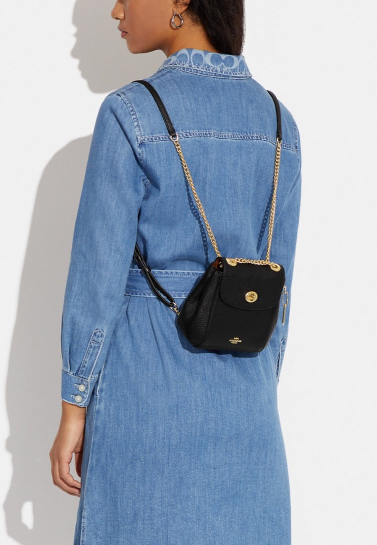 Convertible Mini Backpack Black