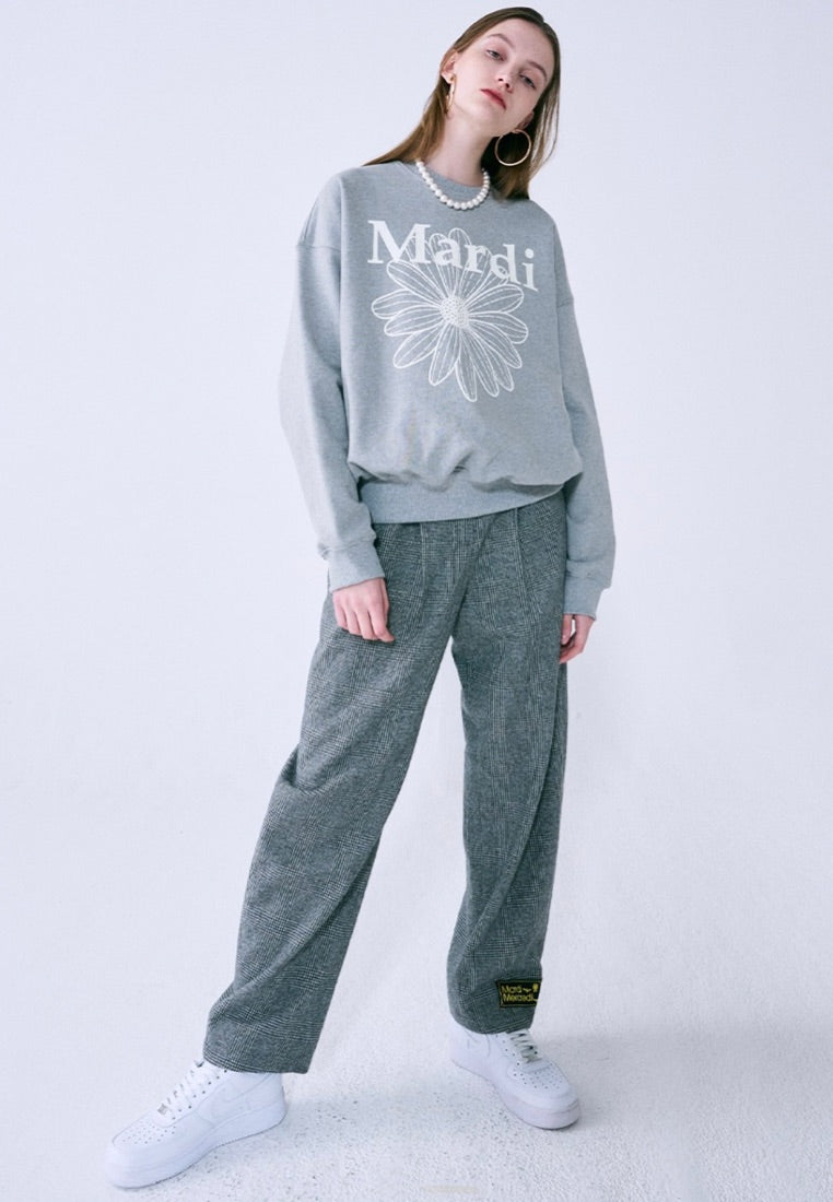 Sweatshirt Flower Mardi Grey Ivory