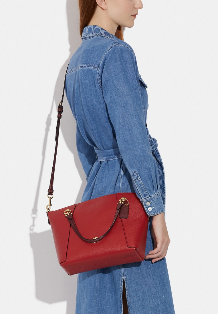 Kacey Satchel In Colorblock Red Apple Multi