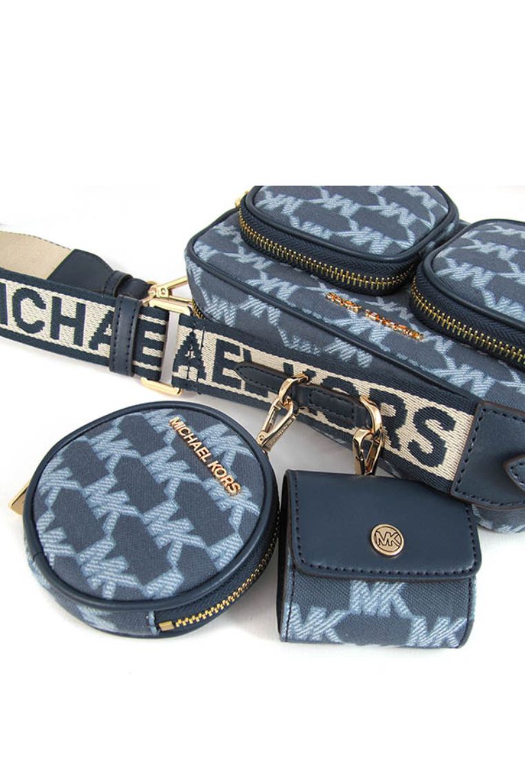 Jet Set Medium Pocket Crossbody With Attachments Navy Multi