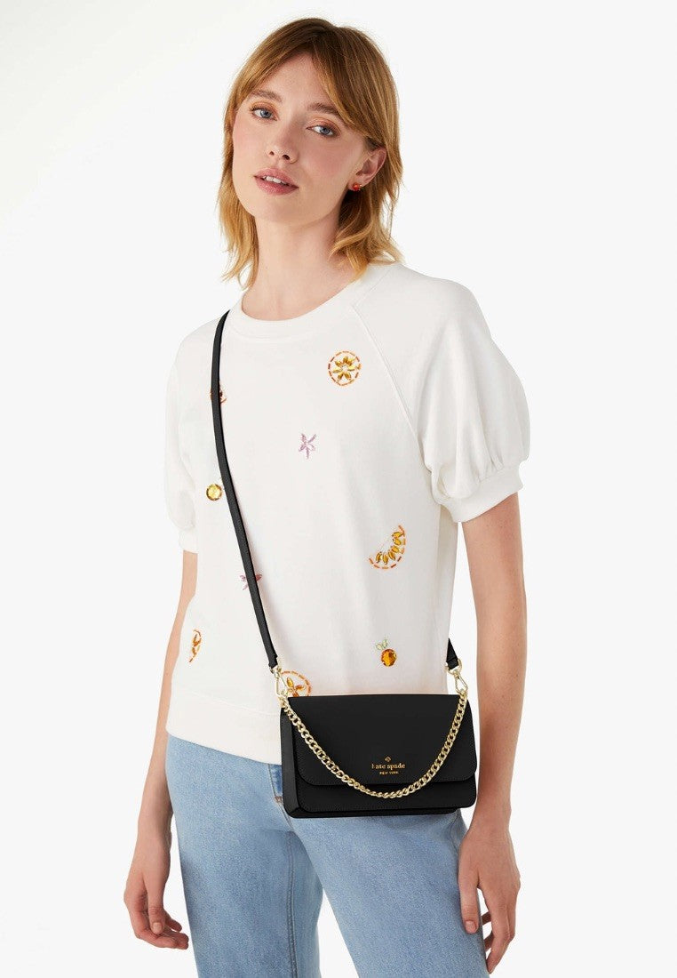 Madison Small Flap Crossbody Black