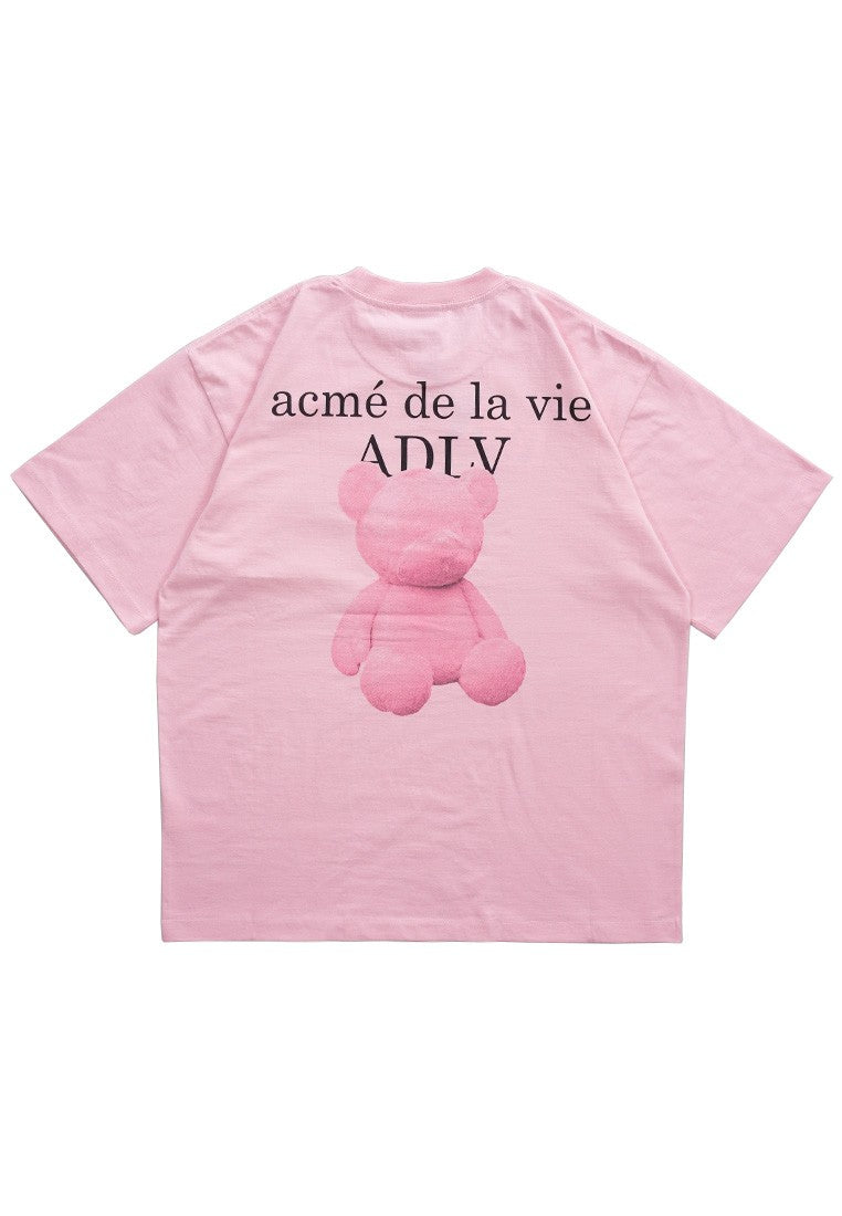 Fuzzy Bear T-Shirt Light Pink