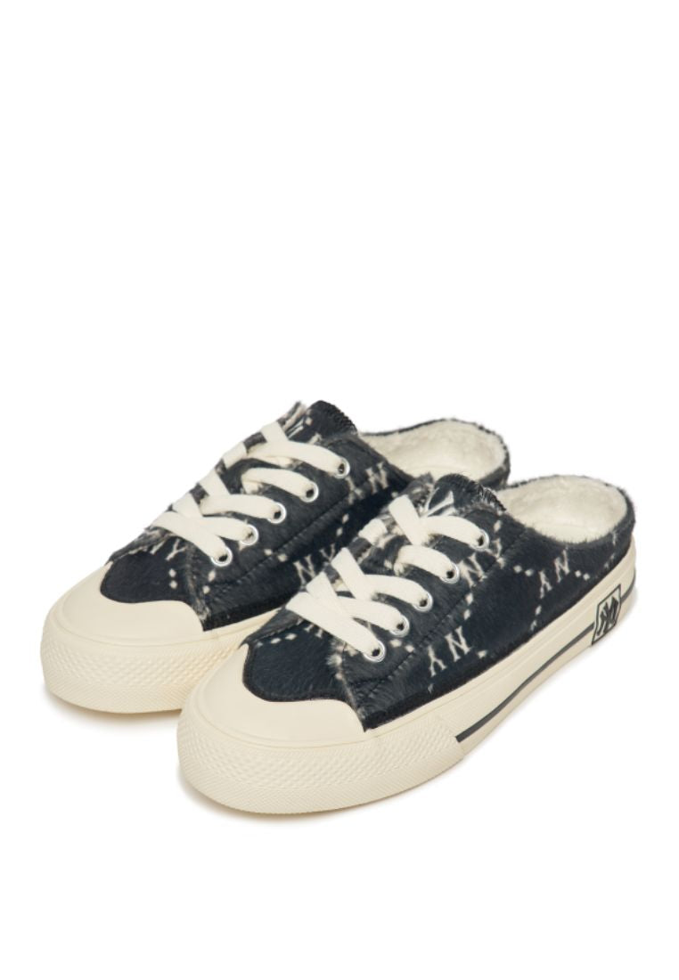 Playball Mule Fur MONOGRAM NEW YORK YANKEES black