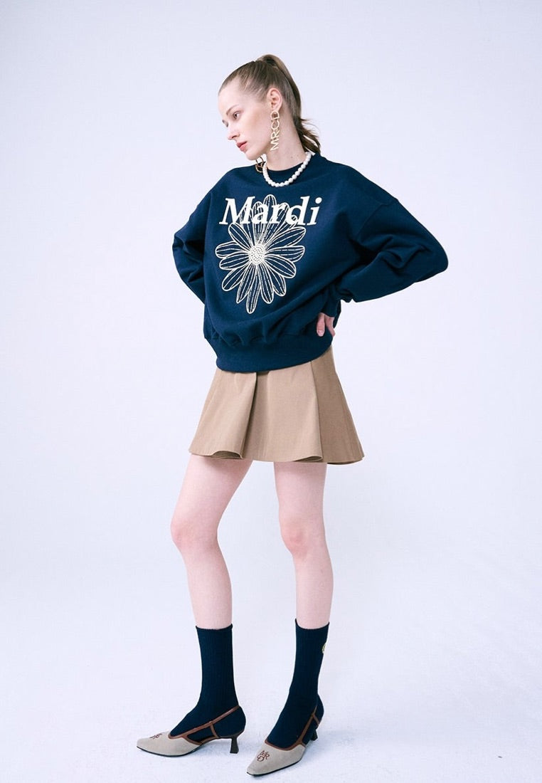 Sweatshirt Flower Mardi Navy Cream