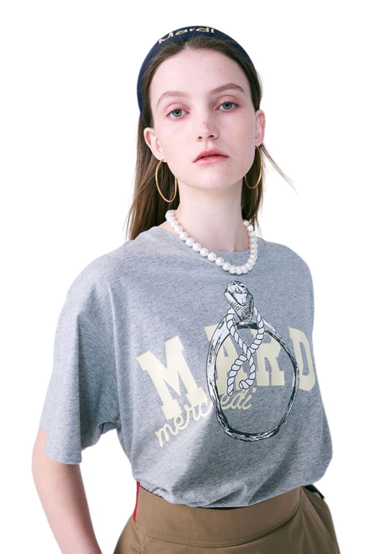 T-Shirt Ring With Rock Grey