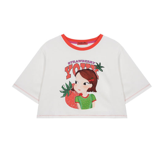 Berry Base Semi Crop T-Shirt F Ria