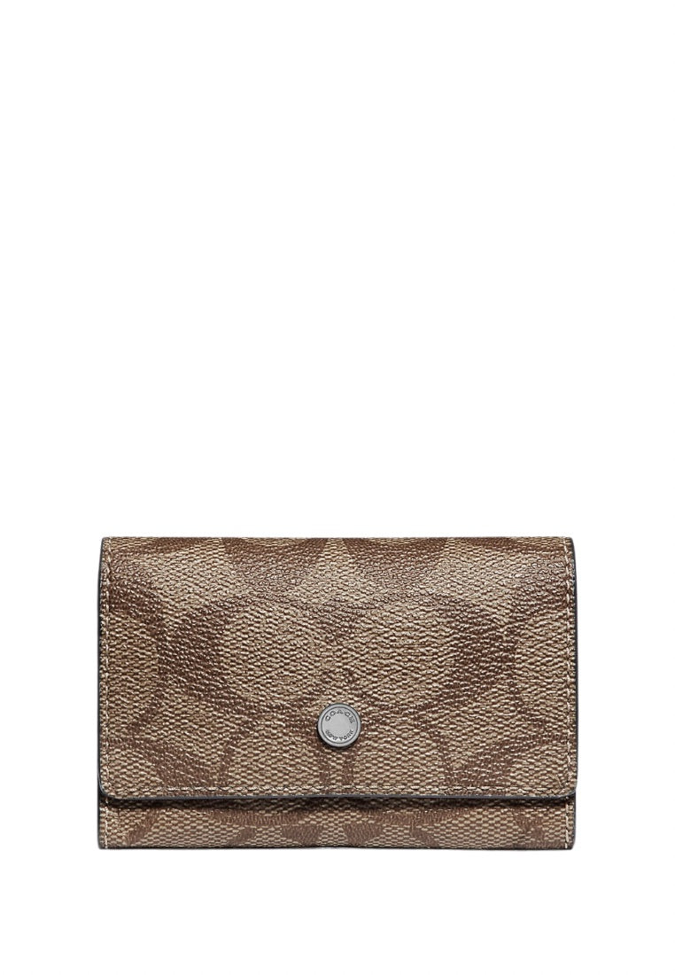 Five Ring Key Case In Signature Canvas Tan