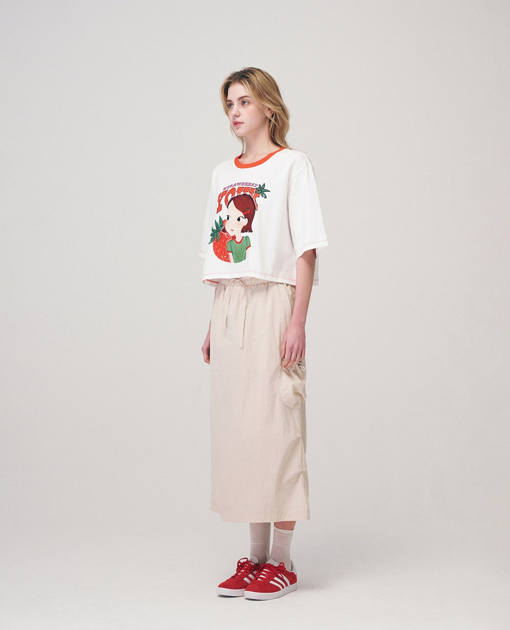 Berry Base Semi Crop T-Shirt F Ria