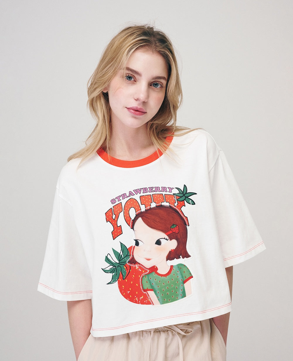 Berry Base Semi Crop T-Shirt F Ria