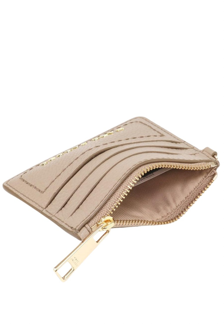 Card Case with Clip Greige