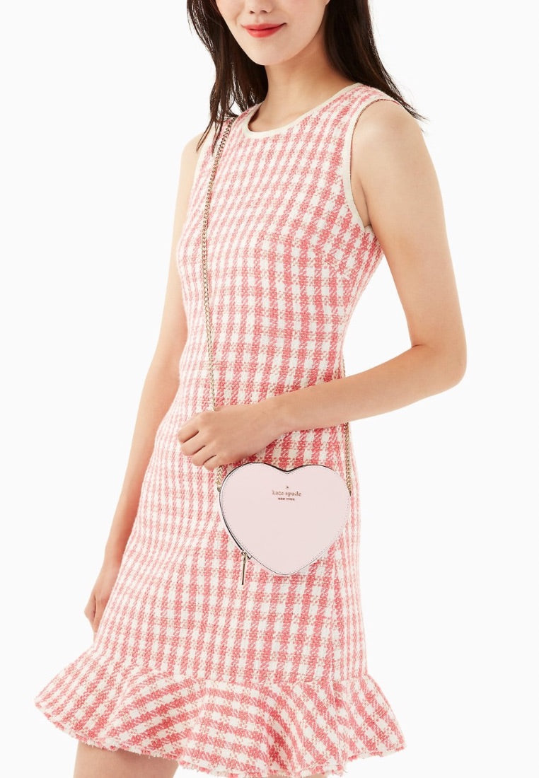 Love Shack Mini Heart Crossbody Purse Light Rosebud