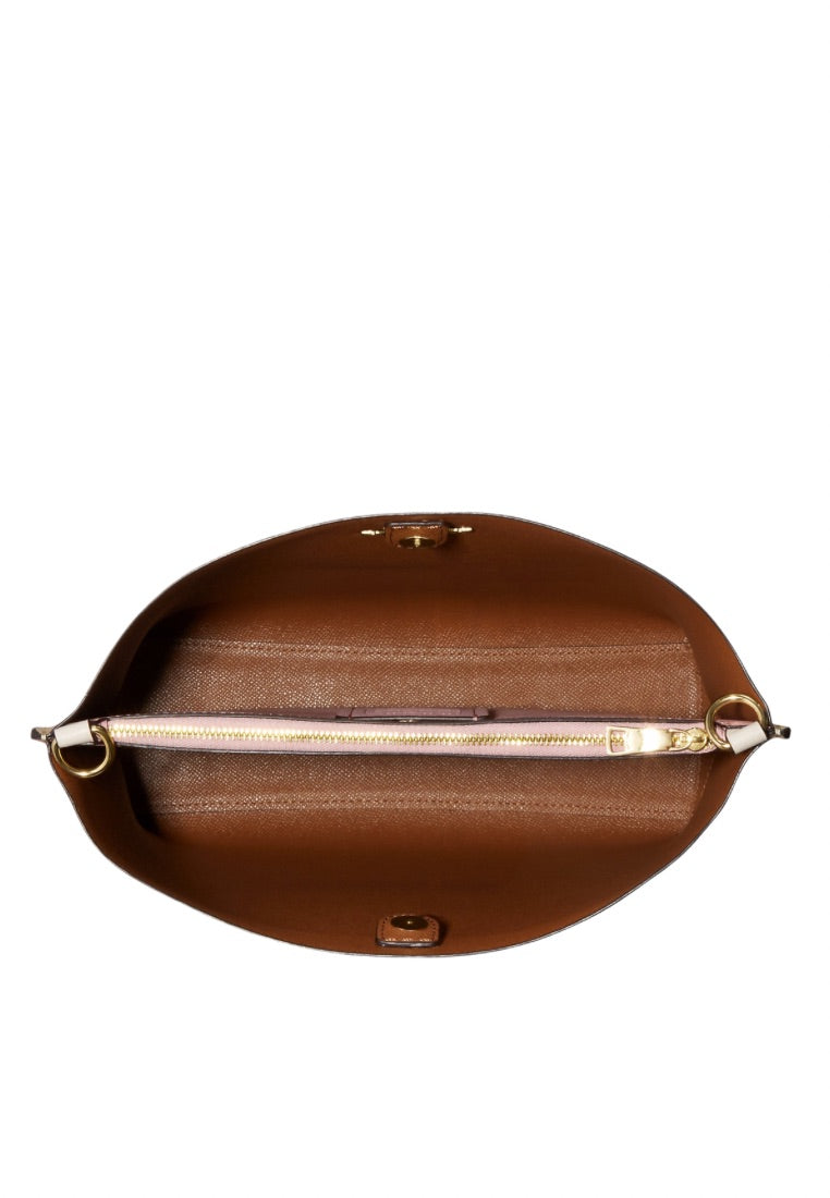 Mollie Bucket Bag In Signature Canvas With Heart Cherry Print Light Khaki Multi