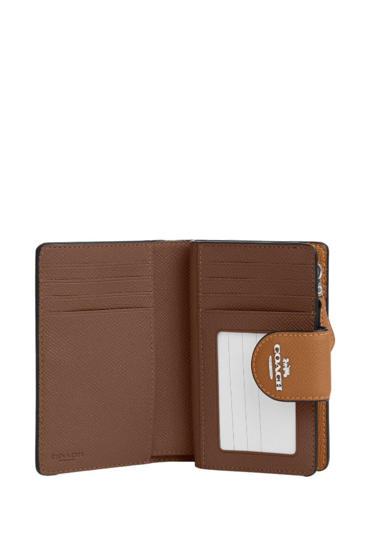 Medium Corner Zip Wallet Light Saddle