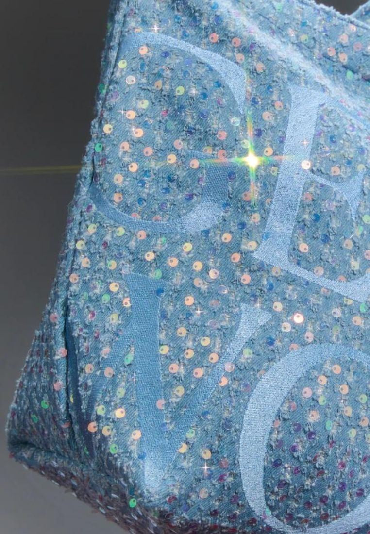 Glitter Denim Bag