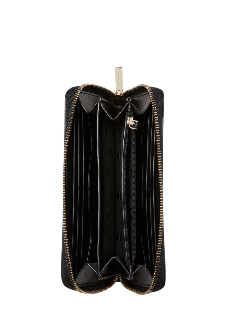 Leila Large Continental Wallet Black