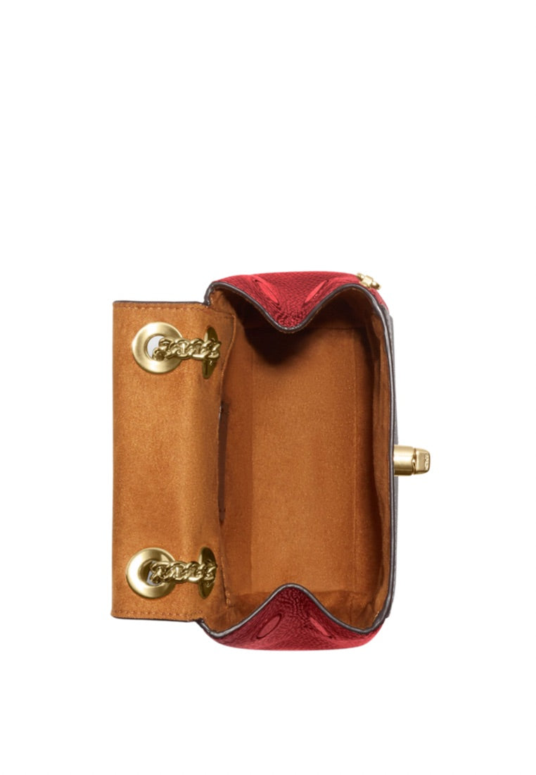 Convertible Mini Backpack In Signature Canvas Brown 1941 Red