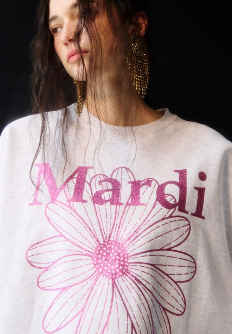 Sweatshirt FlowerMardi Glitter Heather Violet