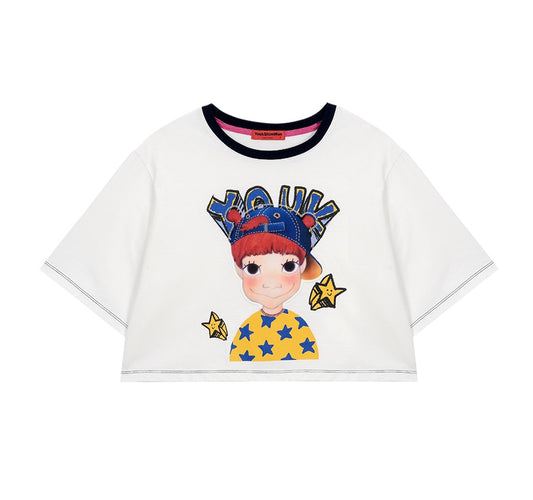 Base Crayon Semi Crop T-Shirt F Gaeddongi