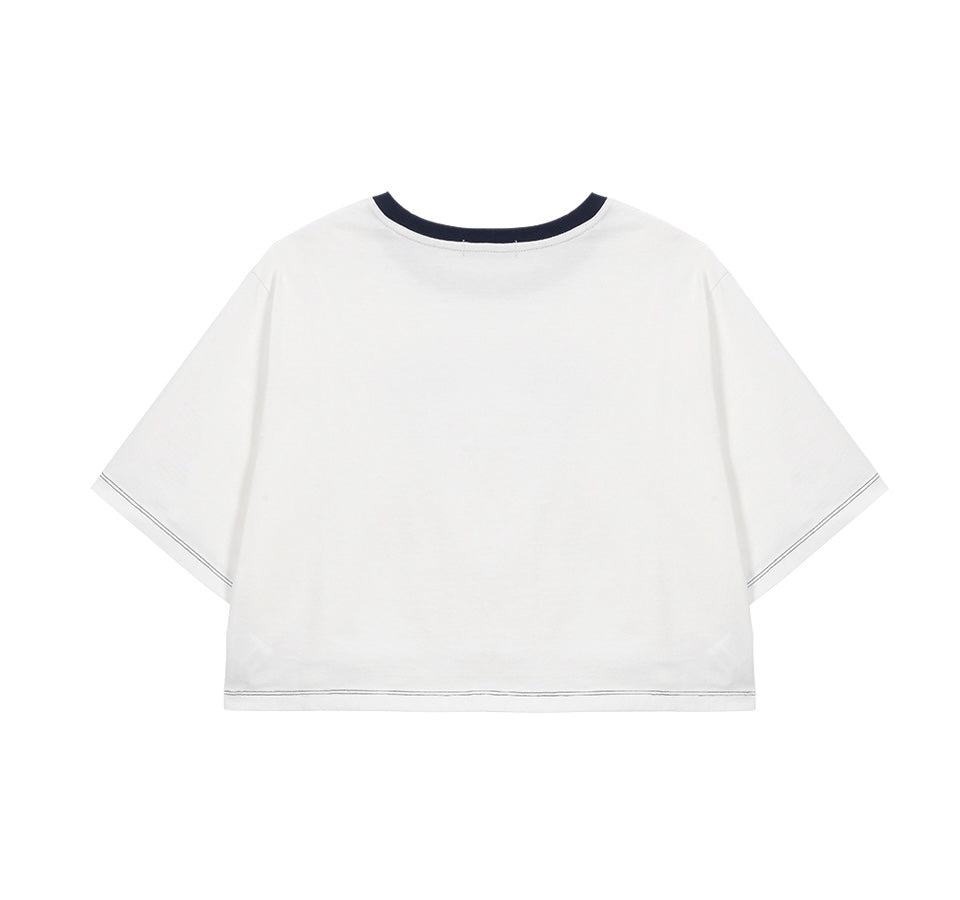 Base Crayon Semi Crop T-Shirt F Gaeddongi