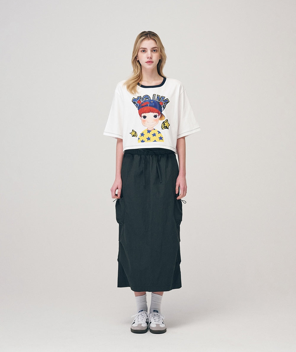 Base Crayon Semi Crop T-Shirt F Gaeddongi