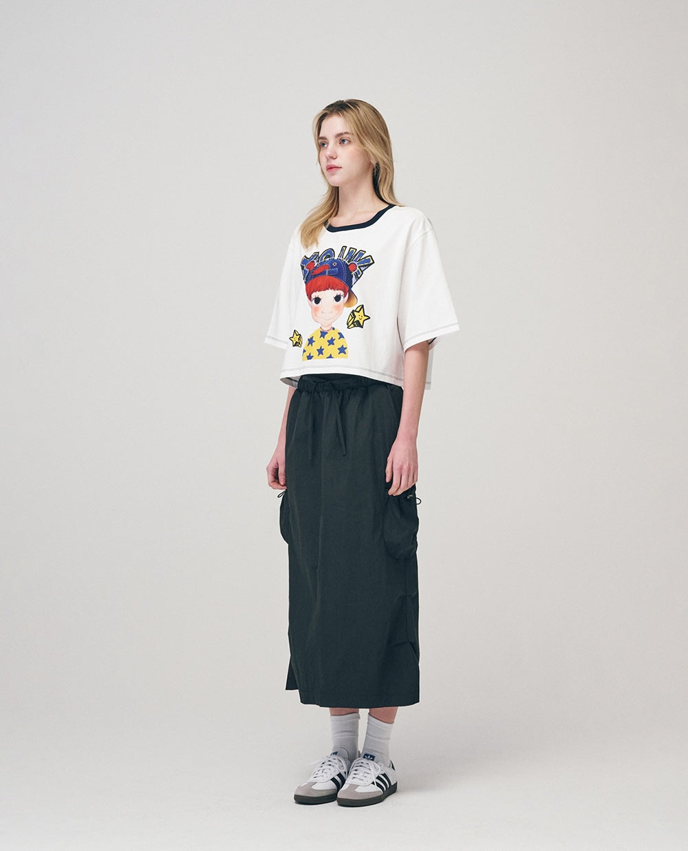 Base Crayon Semi Crop T-Shirt F Gaeddongi