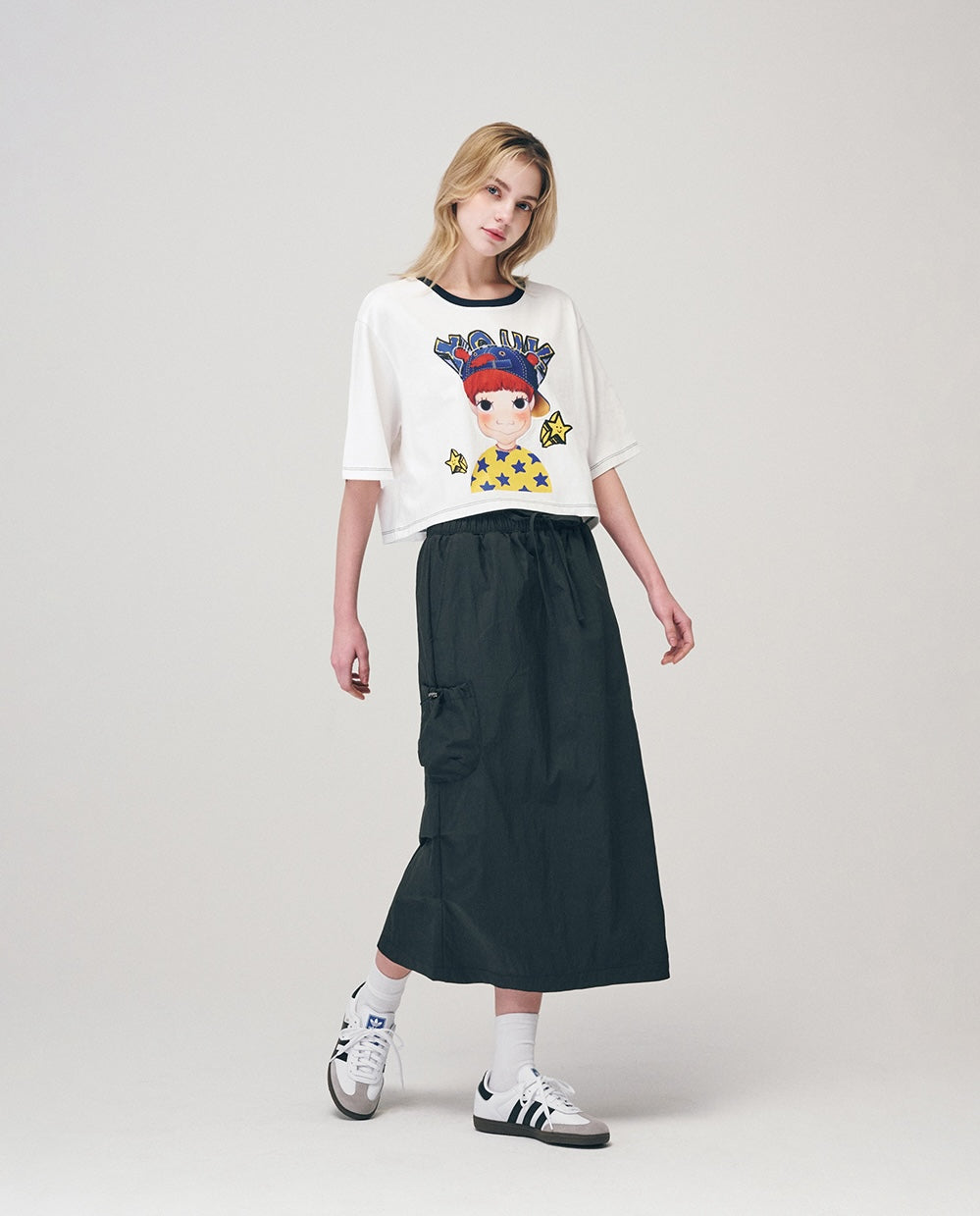 Base Crayon Semi Crop T-Shirt F Gaeddongi
