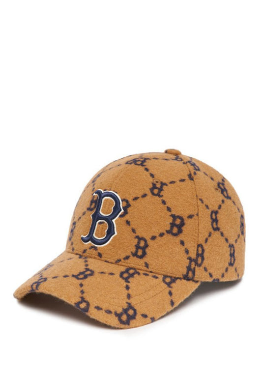 Dia MONOGRAM Wool Structured Ball Cap BOSTON REDSOX beige