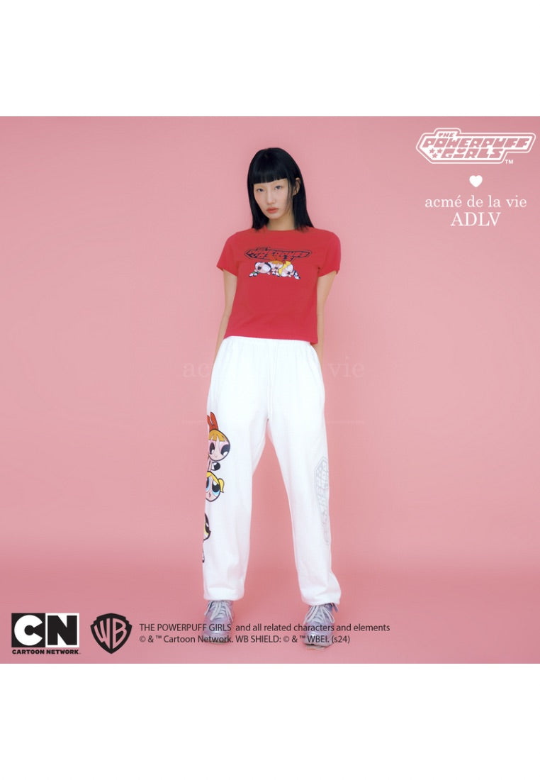 The Powerpuff Girls x Acmedelavie Logo Crop T-Shirts Pink