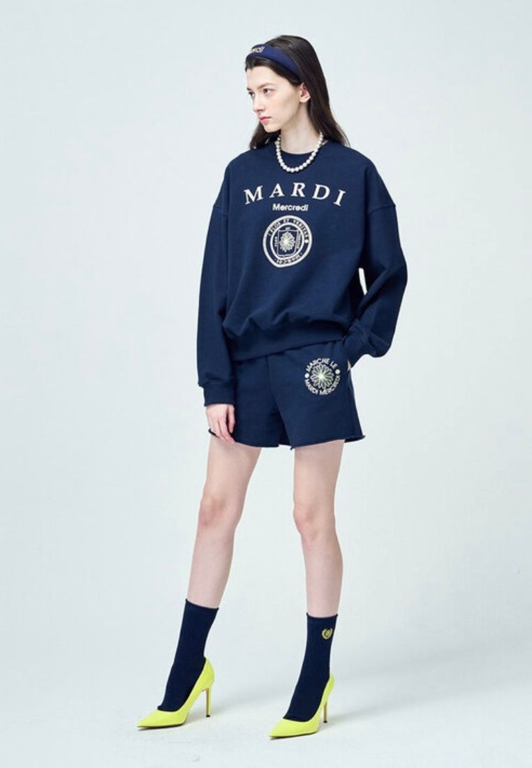 SWEAT SHORTS Marche Emblem Navy Cream