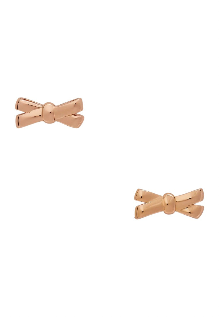 Double Bow Studs Rose Gold