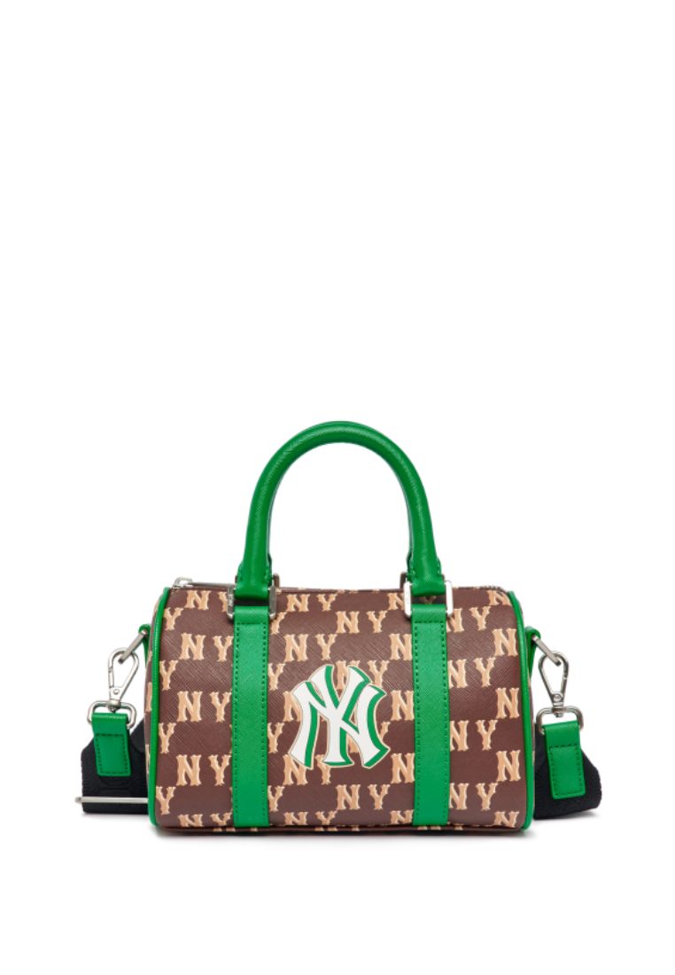 Monotive Coated Canvas S-Boston Bag NEW YORK YANKEES Dark Brown