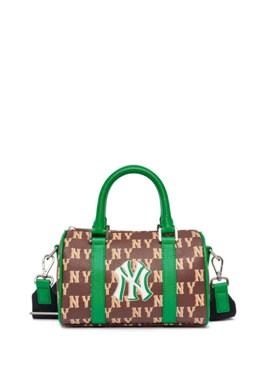 Monotive Coated Canvas S-Boston Bag NEW YORK YANKEES Dark Brown