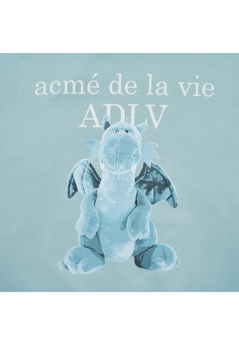 Fuzzy Dragon Artwork Hoodie Dark Mint