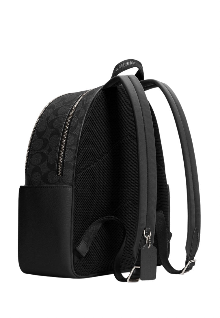 Court Backpack In Signature Canvas Graphite Black