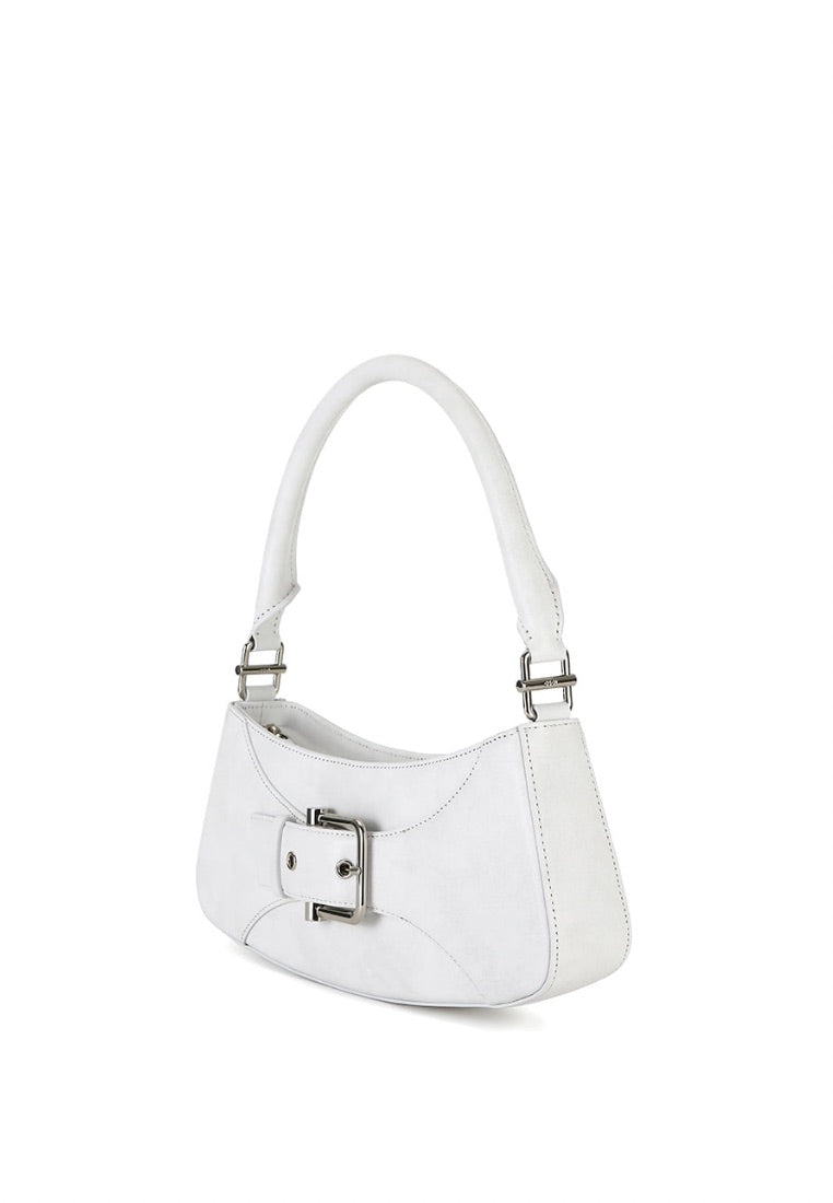 Belted Brocle - Marble White