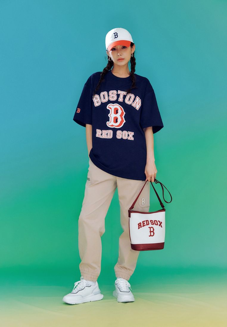 Varsity Basic Canvas Bucket Bag BOSTON RED SOX cream