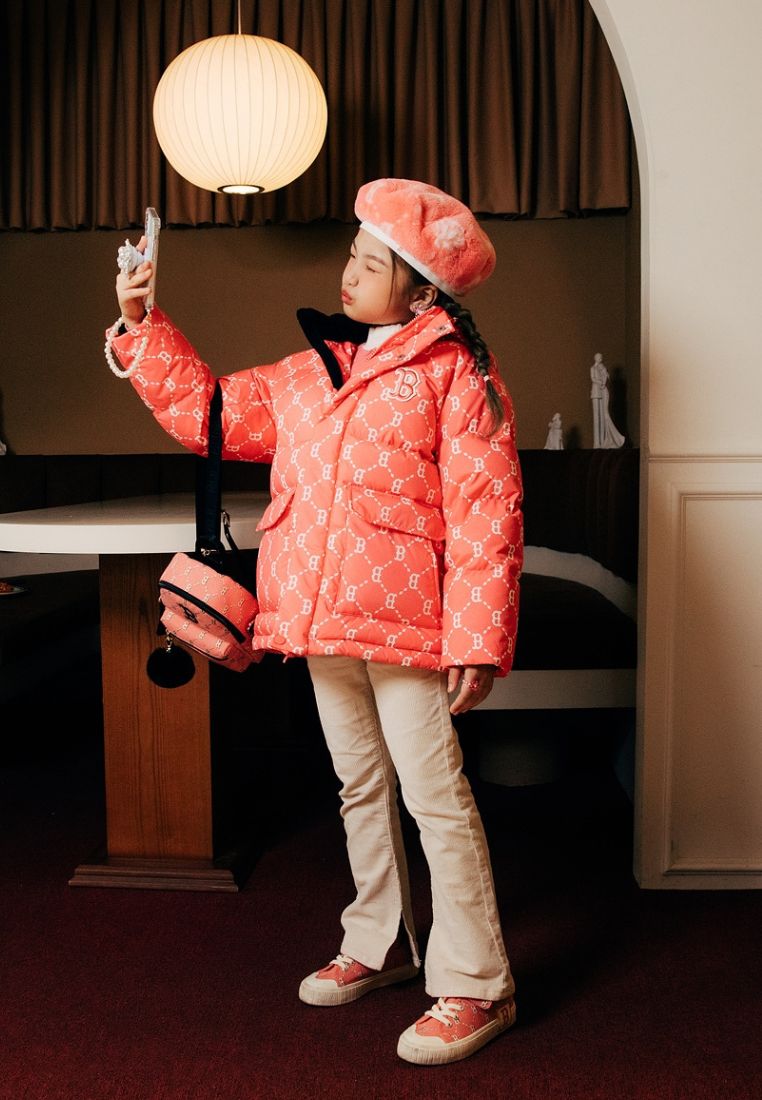 Dia Monogram Jacquard Mini Backpack BOSTON REDSOX Coral