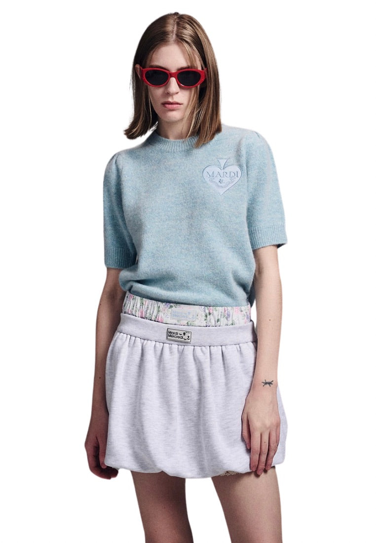 Raccoon Blended Top Short Sleeve Satin Spade Mint