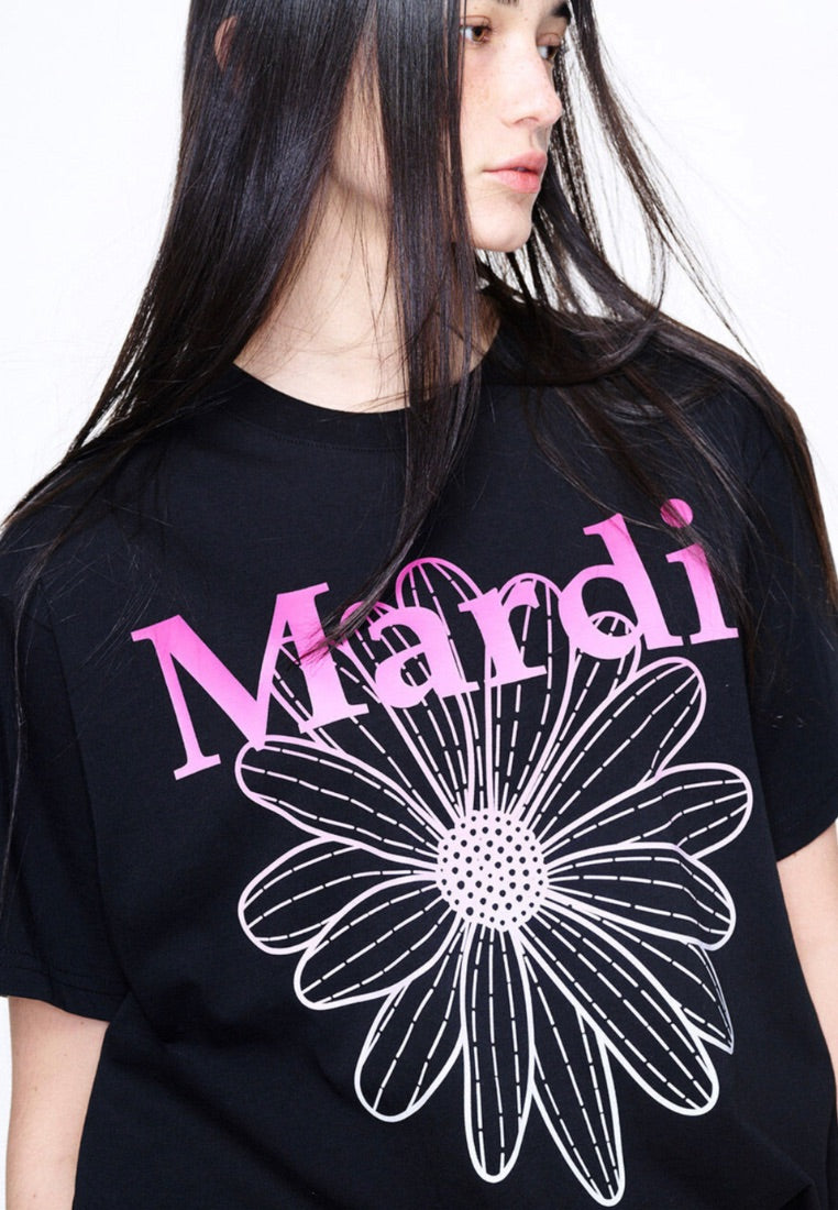 Tshirt Flowermardi Gradation Black Pink