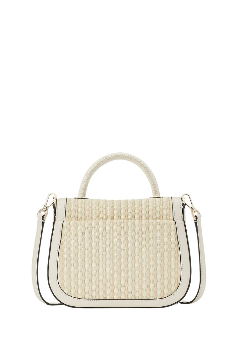 Puffy Top Handle Ladybug Crossbody Natural Multi