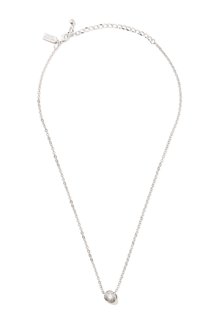 Infinity & Beyond Knot Mini Pendant Necklace Silver