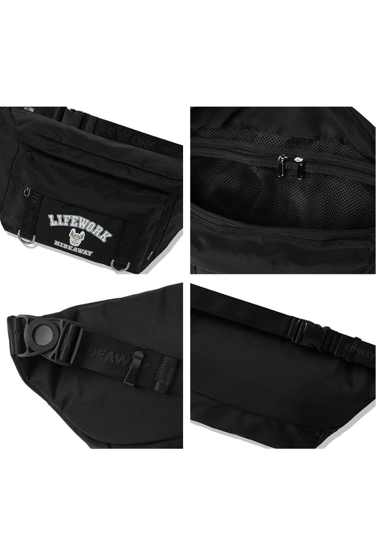 Arch Logo Big Hip Sac Black