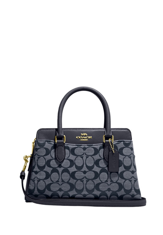 Mini Darcie Carryall In Signature Chambray Denim Multi