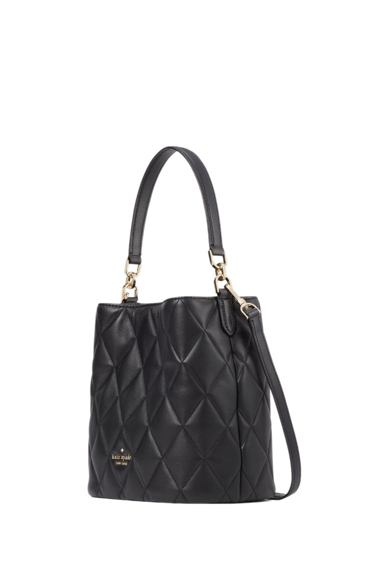 Carey Smooth Quilted Leather Black