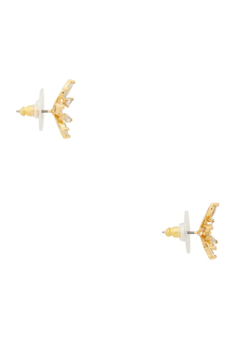 Snowflake Stud Earrings Gold