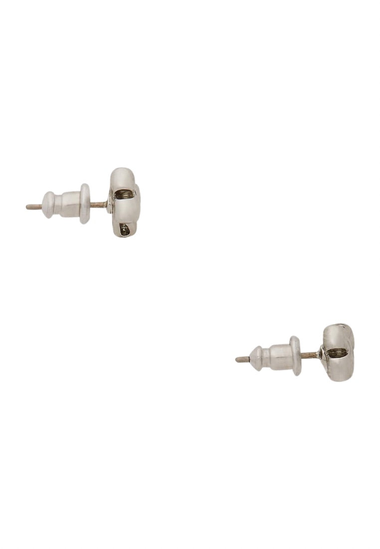 Double Bow Studs Imitation Rhodium