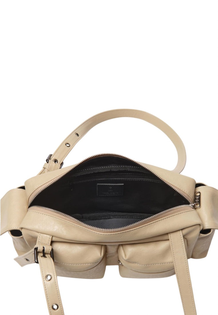 Pocket Utility Bag M Nappa Milktea